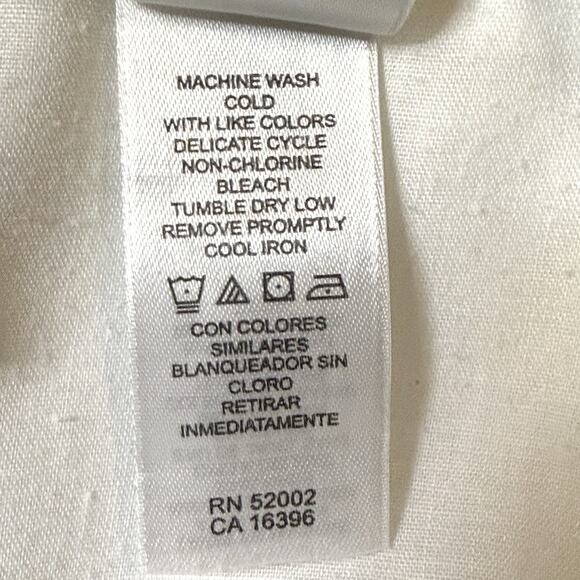 VTG Y2K Emma James Women’s Linen Cream White Midi Side Zip Skirt Size 10 Lined - Picture 6 of 11